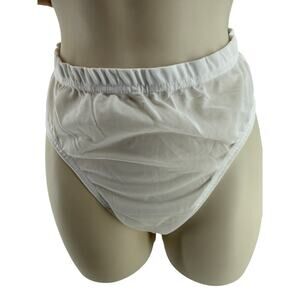 Vintage Jake Taylor Nylon Low Rise Brief Mens White Silky Nylon